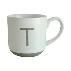 Personalized Matte Sandstone Letter Ceramic Mug