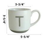 Personalized Matte Sandstone Letter Ceramic Mug