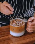 Set of 4 Heat Resistant Glass Coffee Mugs