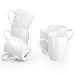 Set of 6 Off White Coffee Mugs