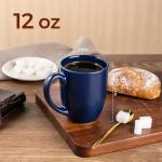 Set of 6 Matte Blue Coffee Mugs