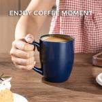 Set of 6 Matte Blue Coffee Mugs