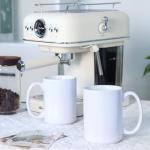 White 16 OZ Porcelain Coffee Mugs - Set of 4