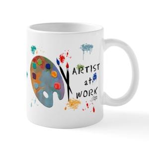 Artist at Work Ceramic Coffee Mug 11 oz