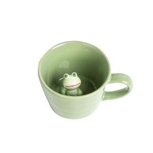 DIHOclub 3D Frog Coffee Mug - 12oz Green