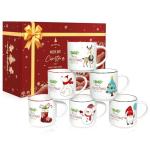 Set of 6 Christmas Coffee Mugs - 14oz