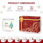 Set of 6 Christmas Coffee Mugs - 14oz