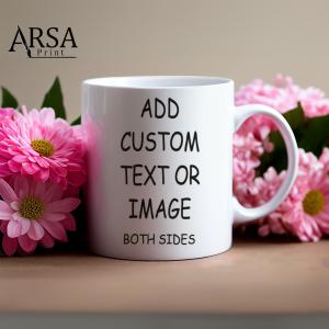 Customizable Ceramic Coffee Mug with Photo or Text