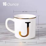 Personalized Monogram Ceramic Coffee Mug with Letter J