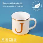Personalized Monogram Ceramic Coffee Mug with Letter J