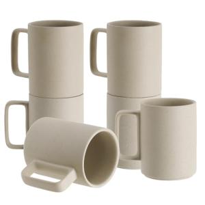 E-liu Large Porcelain Coffee and Tea Mug Set