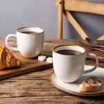 Set of 6 Modern Ceramic Coffee Mugs
