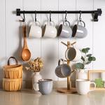 Set of 6 Modern Ceramic Coffee Mugs