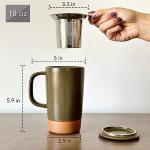 Olive Green Large Tea Mug with Infuser