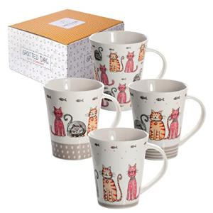 Cute Cat Mug Set for Animal Lovers - 4 Pack