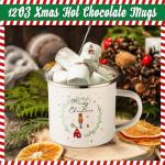 Mifoci 16 Pcs Christmas Enamel Coffee Mugs