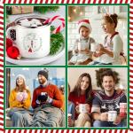 Mifoci 16 Pcs Christmas Enamel Coffee Mugs