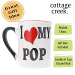 I Love My Pop Ceramic Coffee Mug - 16 oz