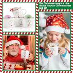 Mifoci 16 Pcs Christmas Enamel Coffee Mugs
