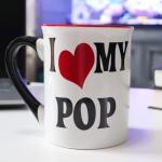 I Love My Pop Ceramic Coffee Mug - 16 oz