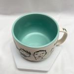 Anthropologie Blue Aqua People Person Coffee Mug