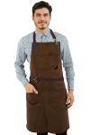 Chocolate Brown No-Tie Apron for Professionals