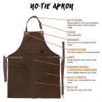 Chocolate Brown No-Tie Apron for Professionals