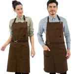 Chocolate Brown No-Tie Apron for Professionals