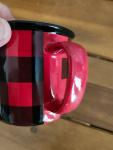 Red Plaid Heritage Stoneware Coffee Mug 14oz