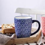 Selamica Vintage Blue Ceramic Coffee Mug Set