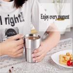 Set of 4 Insulated Stainless Steel Coffee Mugs