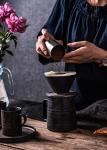 Handmade Stoneware Pour Over Coffee Maker Set