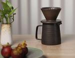 Handmade Stoneware Pour Over Coffee Maker Set