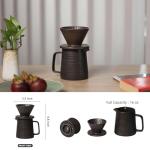 Handmade Stoneware Pour Over Coffee Maker Set