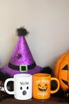 Halloween Pumpkin and Ghost Coffee Mug Set