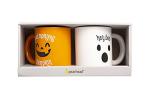 Halloween Pumpkin and Ghost Coffee Mug Set