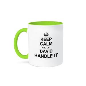 Funny "Keep Calm" David Mug for Coffee Lovers