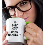 Funny "Keep Calm" David Mug for Coffee Lovers