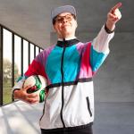 Retro Neon Windbreaker Funny Guy Coffee Mug