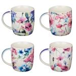 Ceramic Coffee or Tea Mug Set for Women, Seeds of Love Garden Blooms Design
