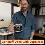Cupa Joe 20oz Glass Coffee Mug with Lid