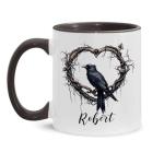 Customized Crow and Heart Branch Mug 11oz/15oz
