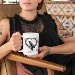 Customized Crow and Heart Branch Mug 11oz/15oz