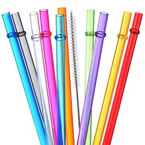 Rainbow Reusable Straws for Tumblers - Set of 10