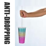 Rainbow Reusable Straws for Tumblers - Set of 10