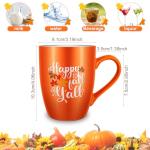 Thanksgiving Pumpkin Coffee Mugs - Set of 2