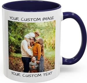 Custom Photo Name Ceramic Coffee Mugs for Gifts
