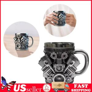 Personalized V8 Engine Stainless Steel Coffee Mug