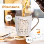 Inspirational Scripture Coffee Mug - 12 oz Caramel
