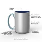 Ocean Ceramic Beveled Blank Mug for Sublimation